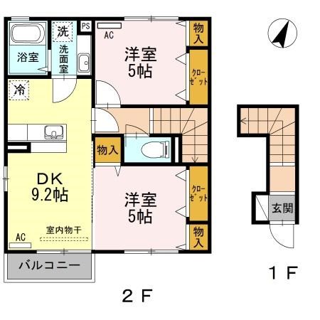 アトラス 201号室 間取り