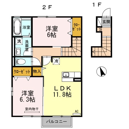 エムアンドエス水道町 202号室 間取り