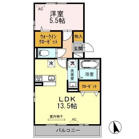 ファミール・カメリア 206号室 間取り