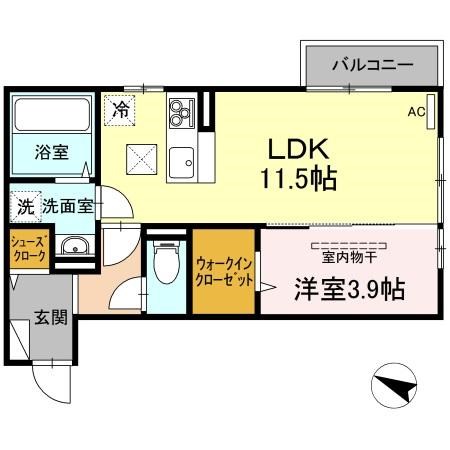リベルタ 103号室 間取り