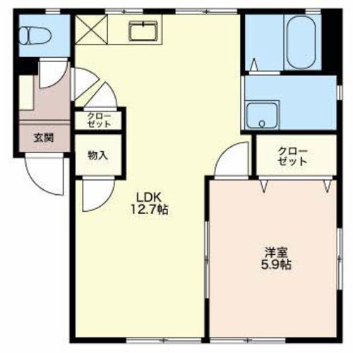 ラヴィアンローズ 102号室 間取り