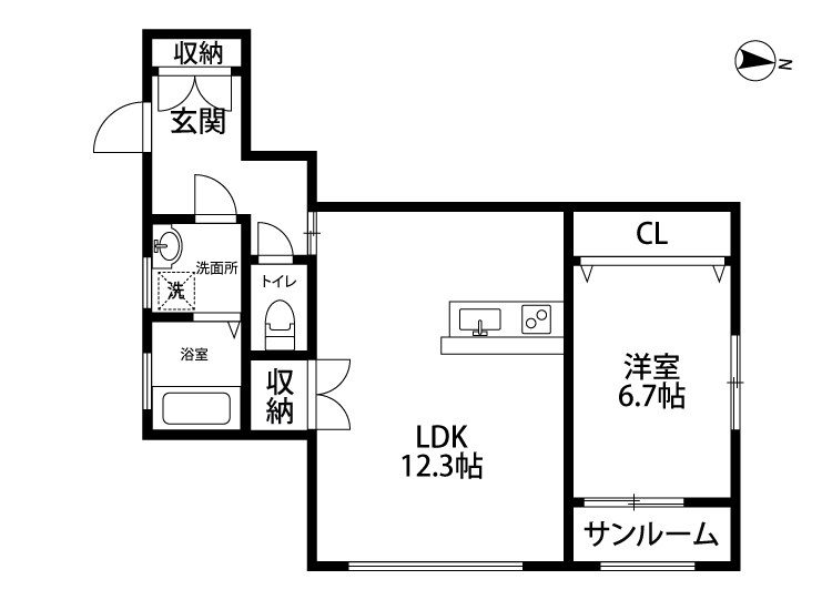 Love＆PeaceⅣ 105号室 間取り