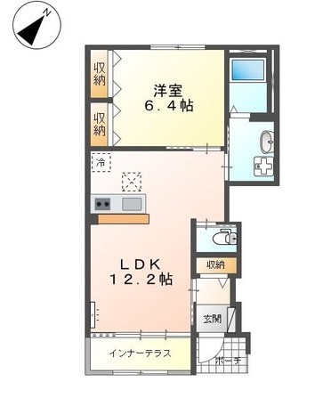 ヴィラ・カリーナ 105号室 間取り