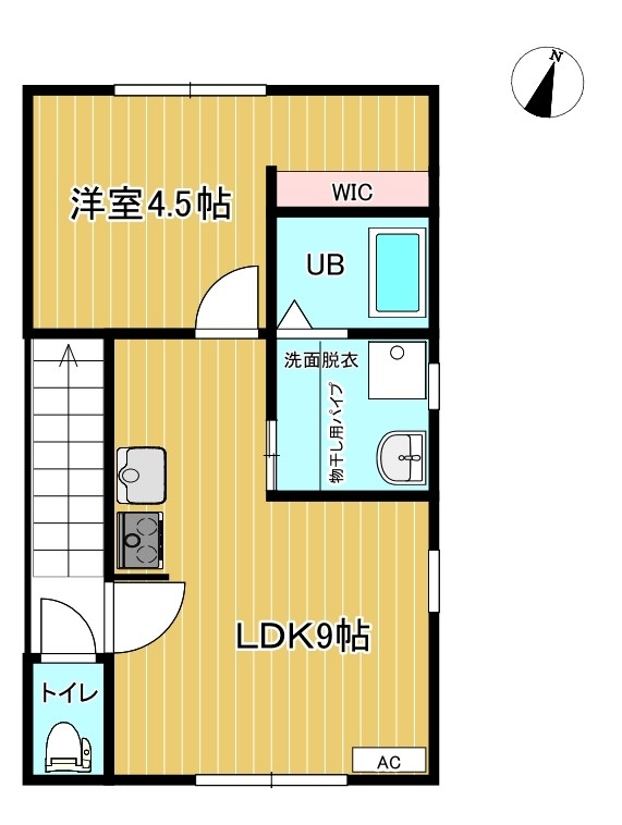 ハトルⅡ 203号室 間取り