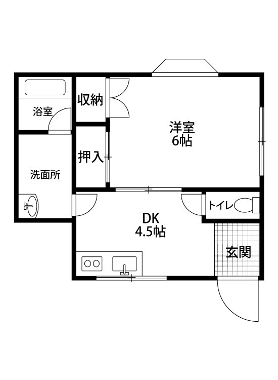 コープ寿 202号室 間取り