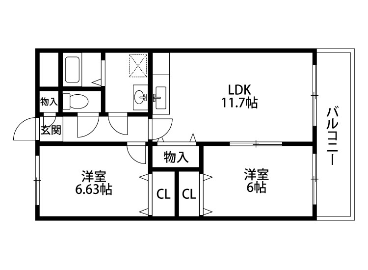 エスポアール壱番館 305号室 間取り