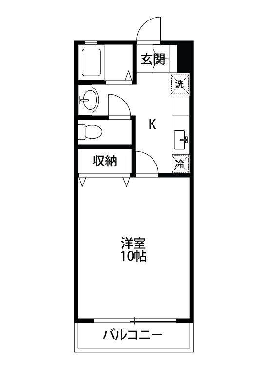 ココモ小新南 205号室 間取り