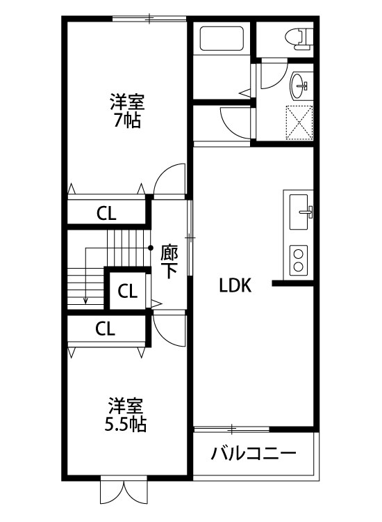 AVANZATOⅡ 204号室 間取り