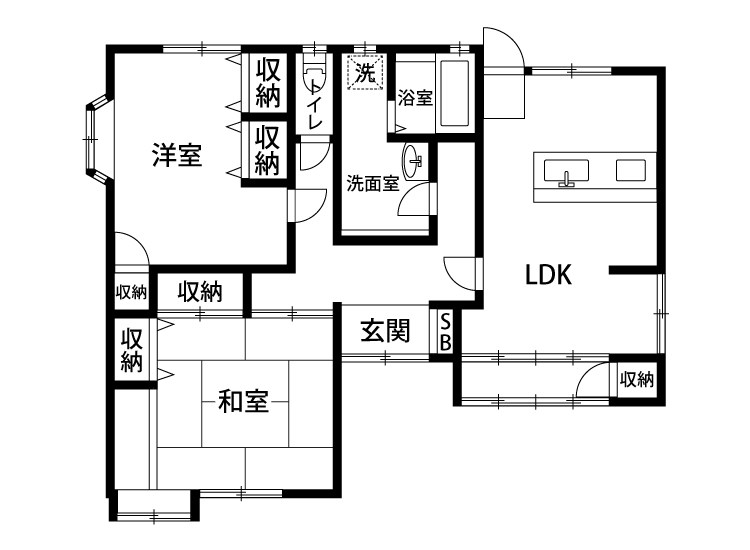 女池7丁目貸家 間取り
