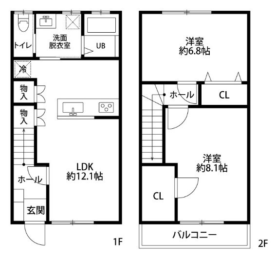 エトワール江南 G号室 間取り