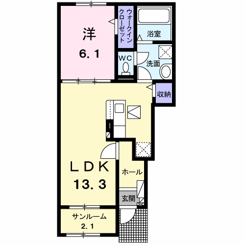 ヒカルサ新潟姥ケ山 102号室 間取り