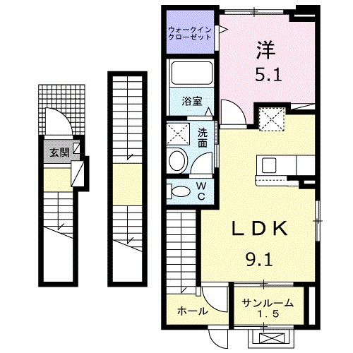 グランフォルム　Ｂ 301号室 間取り