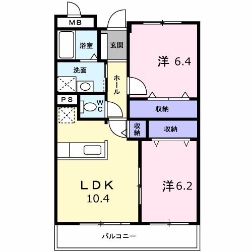レトア手島 203号室 間取り