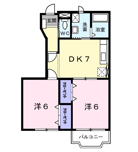 プラシード 103号室 間取り