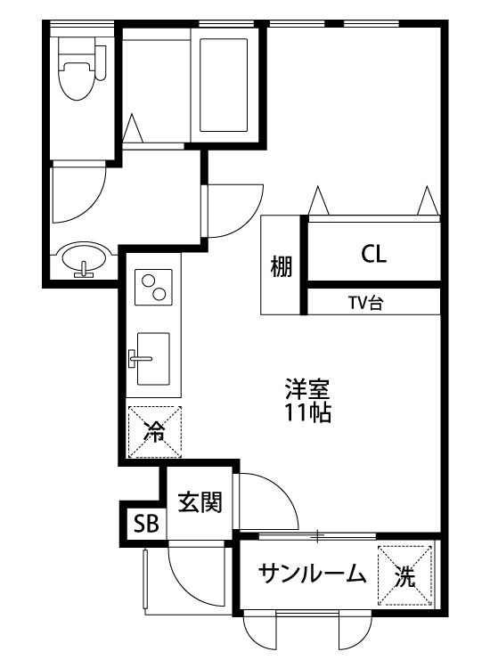 Ｃｏｍｍｏｎ小針西 103号室 間取り
