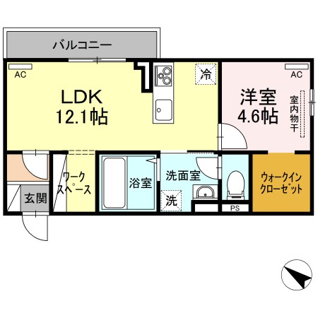 ピターニュ　A 203号室 間取り