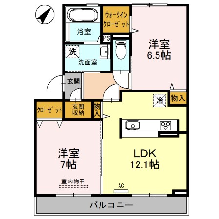 LUCE（ルーチェ) 303号室 間取り