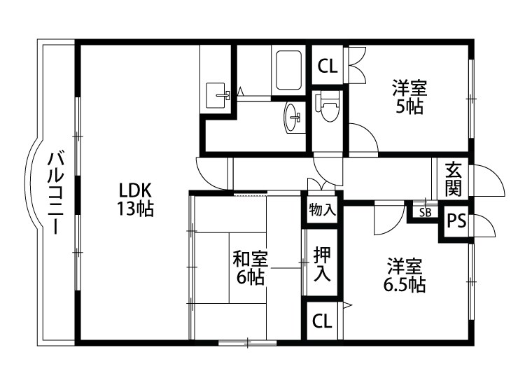 サンアベニューⅡ 301号室 間取り