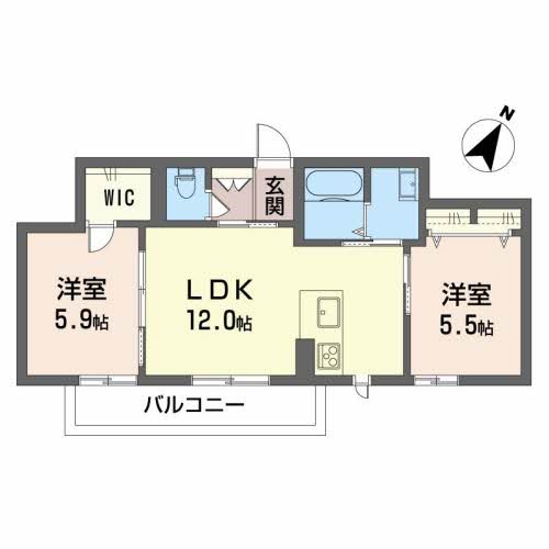 マストタウン上所  A306号室 間取り