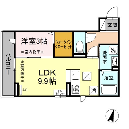 コート　テラ 203号室 間取り