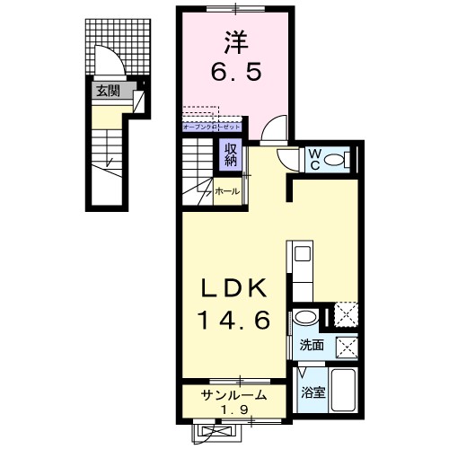 ラ・フィーナ寺山Ａ 202号室 間取り