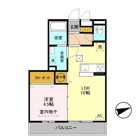 エスポワール 102号室 間取り
