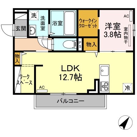 ピターニュ　B 305号室 間取り