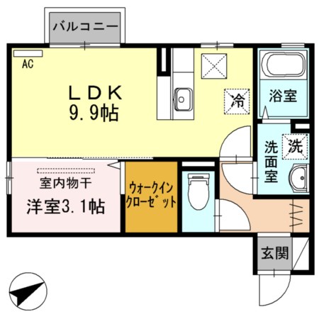 アバカス大野 202号室 間取り