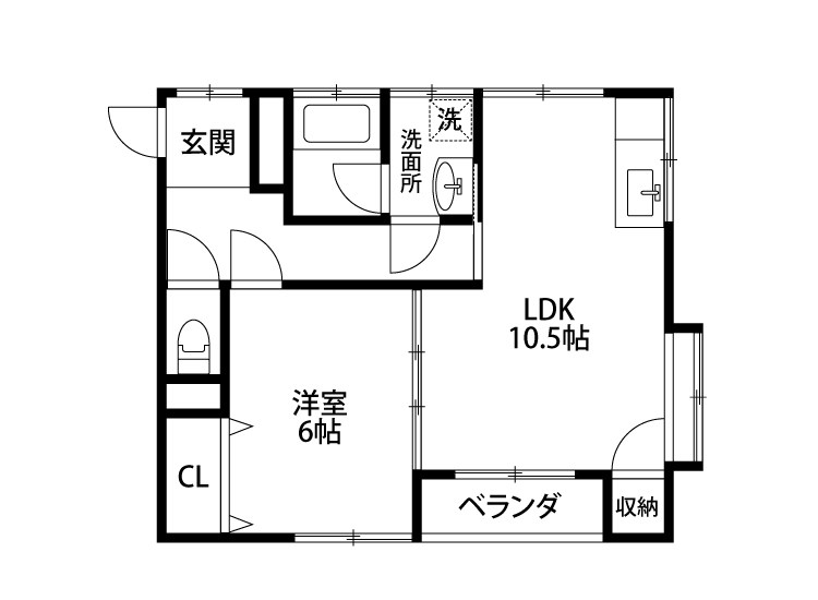 鵜ノ子ハイツ A202号室 間取り