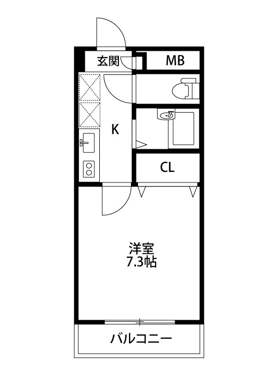 プライムステージ 307号室 間取り