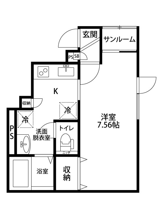 グランデュールⅠ 103号室 間取り
