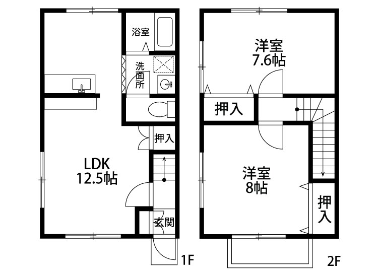 ハイランド白銀アネックス 6号室 間取り