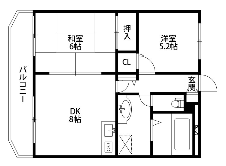 ソイルヴァレー天神 703号室 間取り