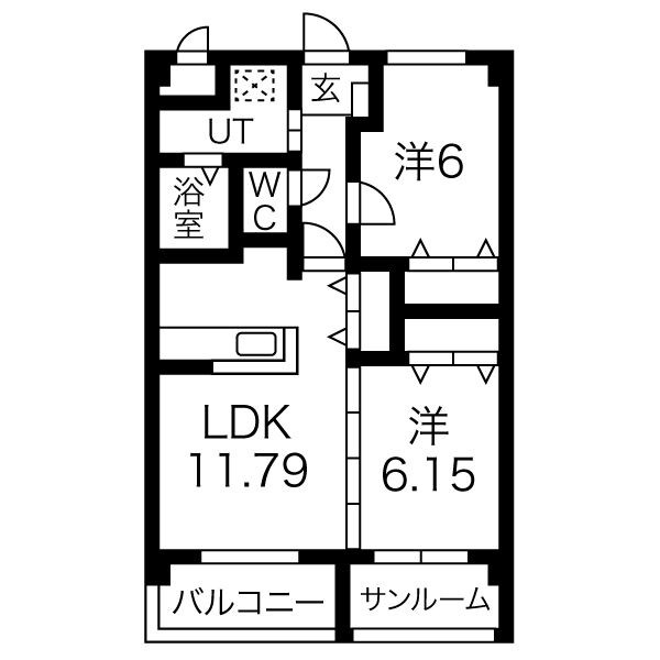 ヴィラ　シャルム 203号室 間取り
