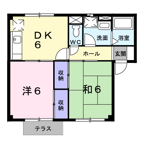 プラドール桜ヶ丘 103号室 間取り