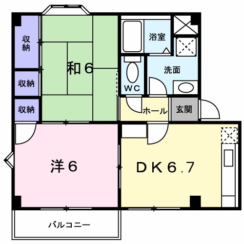 プラドール真砂Ｃ 204号室 間取り