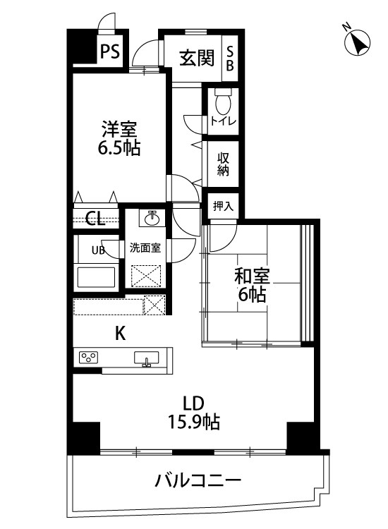 アパガーデンコート東新潟 508号室 間取り