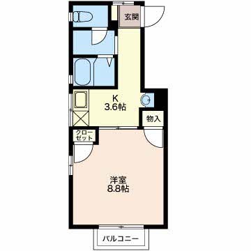 エクセレントヴィラ 202号室 間取り