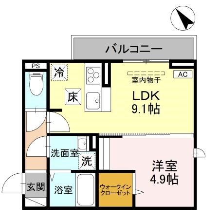 CLASSEUM幸西　Ⅳ 206号室 間取り