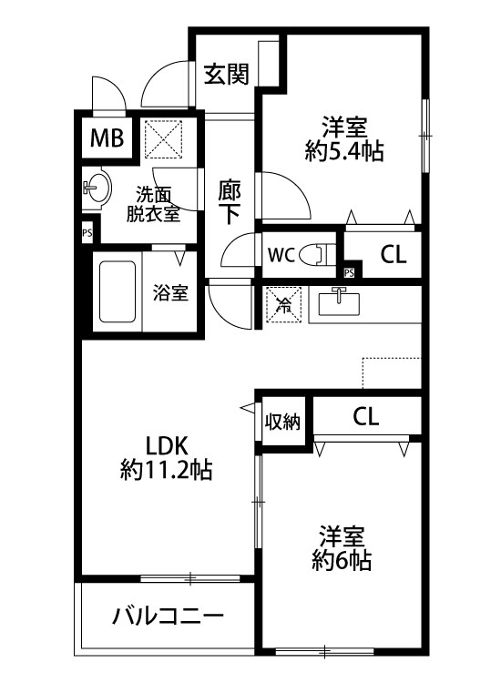 セカンドステージZERO 303号室 間取り