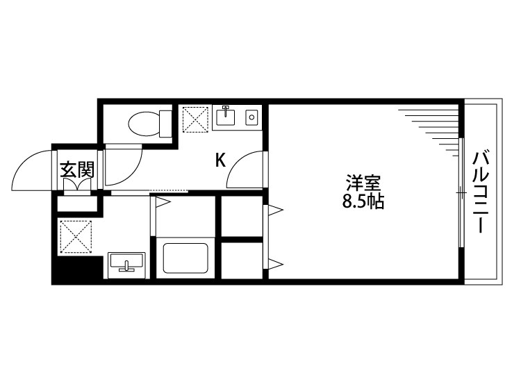 ファースト米山 207号室 間取り
