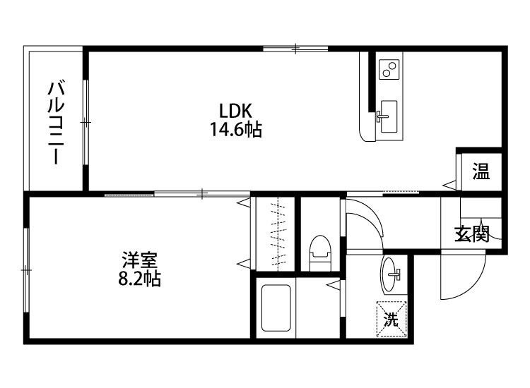 風屋 303号室 間取り
