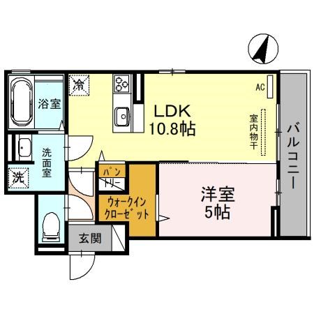 D-ROOM女池上山Ⅰ 202号室 間取り