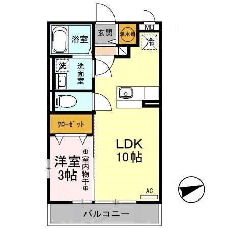エスポワール 307号室 間取り