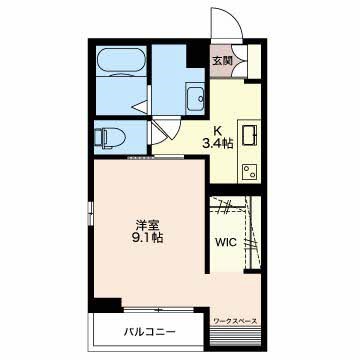 シャーメゾンルフレ笹口 202号室 間取り