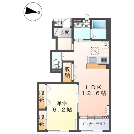 ブルーム 103号室 間取り