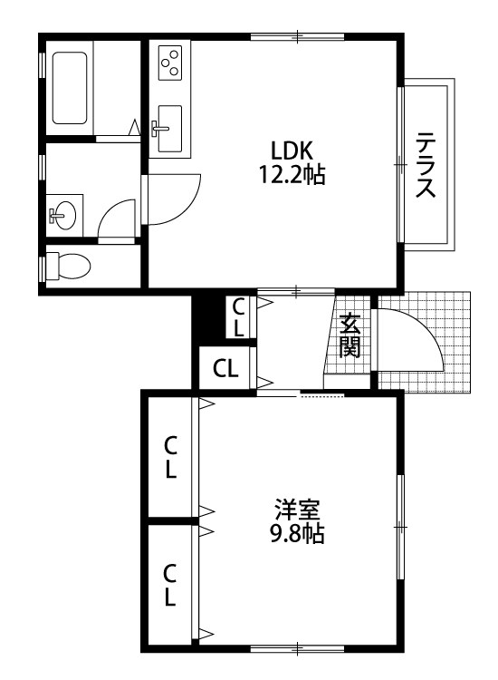 ポルトベーロ 1F号室 間取り