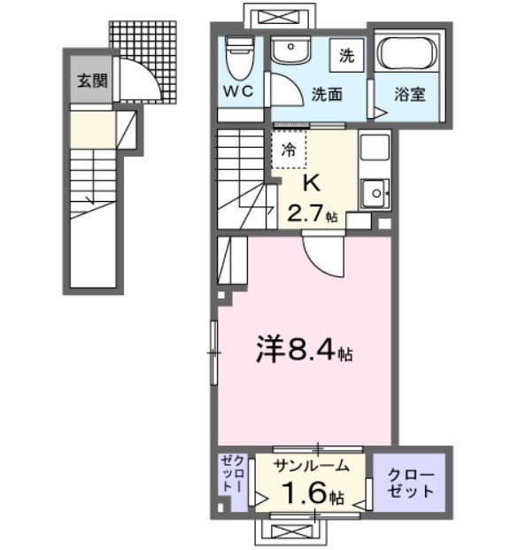シャトレーベル 204号室 間取り