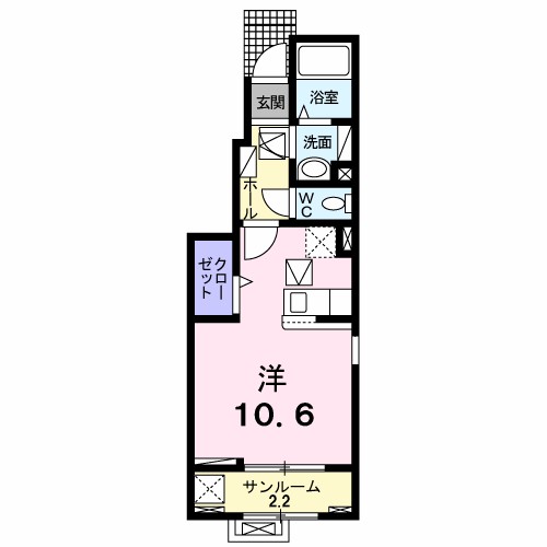 サンパレス平島 101号室 間取り