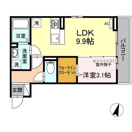 ビバル上近江 203号室 間取り
